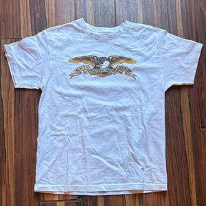 White Graphic T-Shirt with Eagle Design
